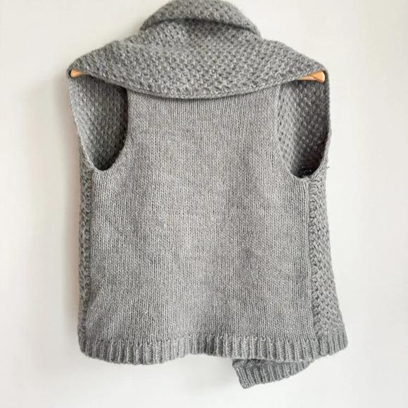 J.Jill Grey Alpaca Blend Vest S - Picture 7 of 7